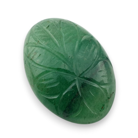 Green aventurine carved cabochon 27x19 mm no 15 Green aventurine carved cabochon 27x19 mm no 15