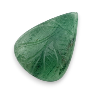 Green aventurine carved cabochon 27x20 mm no 20
