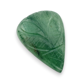 Green aventurine carved cabochon 27x20 mm no 20