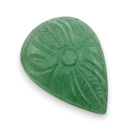 Green aventurine carved cabochon 27x20 mm no 35 Green aventurine carved cabochon 27x20 mm no 35