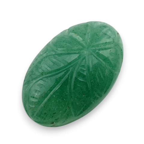 Green aventurine carved cabochon 28x18 mm no 26 Green aventurine carved cabochon 28x18 mm no 26