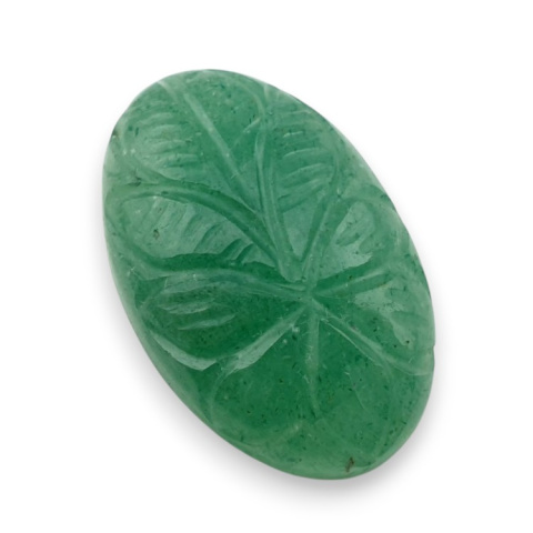 Green aventurine carved cabochon 28x18 mm no 26 Green aventurine carved cabochon 28x18 mm no 26