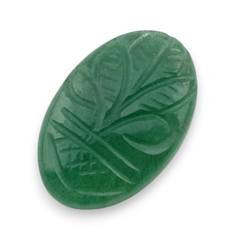 Green aventurine carved cabochon 28x18 mm no 5 Green aventurine carved cabochon 28x18 mm no 5