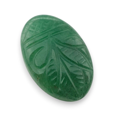 Green aventurine carved cabochon 28x18 mm no 5 Green aventurine carved cabochon 28x18 mm no 5