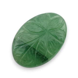 Green aventurine carved cabochon 28x19 mm no 24