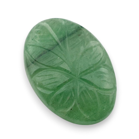 Green aventurine carved cabochon 28x19 mm no 24 Green aventurine carved cabochon 28x19 mm no 24