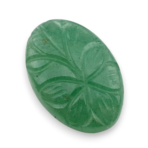 Green aventurine carved cabochon 28x19 mm no 30 Green aventurine carved cabochon 28x19 mm no 30