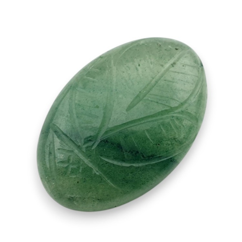 Green aventurine carved cabochon 28x19 mm no 3 Green aventurine carved cabochon 28x19 mm no 3