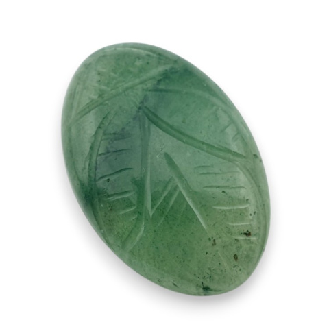 Green aventurine carved cabochon 28x19 mm no 3 Green aventurine carved cabochon 28x19 mm no 3