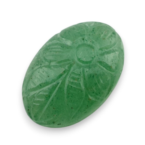 Green aventurine carved cabochon 28x19 mm no 9 Green aventurine carved cabochon 28x19 mm no 9