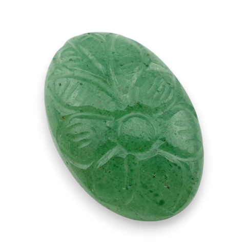 Green aventurine carved cabochon 28x19 mm no 9 Green aventurine carved cabochon 28x19 mm no 9