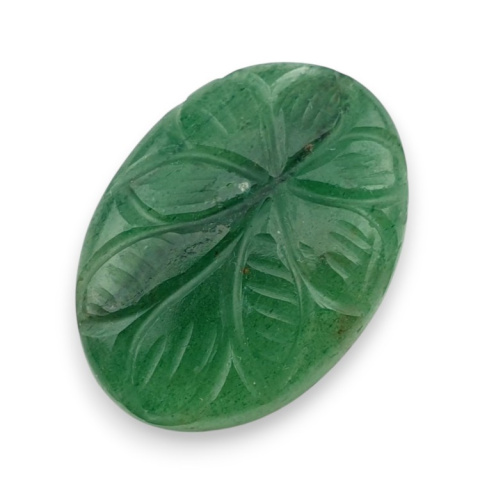 Green aventurine carved cabochon 28x20 mm no 2 Green aventurine carved cabochon 28x20 mm no 2
