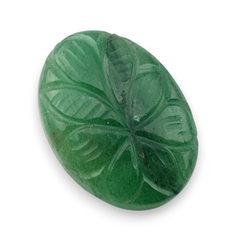 Green aventurine carved cabochon 28x20 mm no 2 Green aventurine carved cabochon 28x20 mm no 2