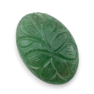 Green aventurine carved cabochon 28x20 mm no 33