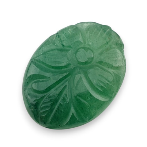 Green aventurine carved cabochon 28x21 mm no 7 Green aventurine carved cabochon 28x21 mm no 7