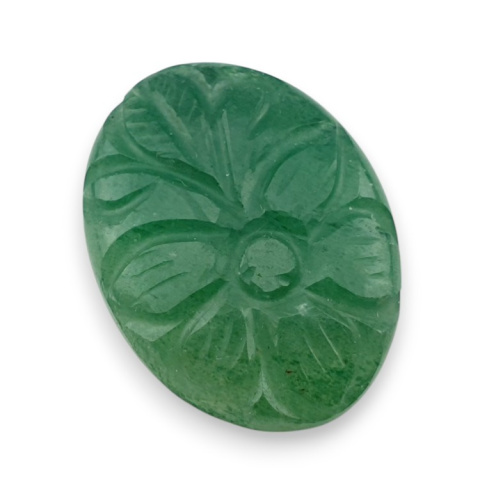 Green aventurine carved cabochon 28x21 mm no 7 Green aventurine carved cabochon 28x21 mm no 7