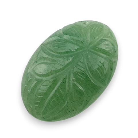 Green aventurine carved cabochon 29x19 mm no 32 Green aventurine carved cabochon 29x19 mm no 32