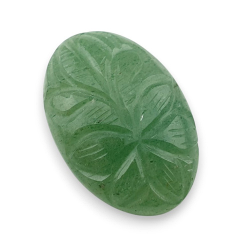 Green aventurine carved cabochon 29x19 mm no 32 Green aventurine carved cabochon 29x19 mm no 32