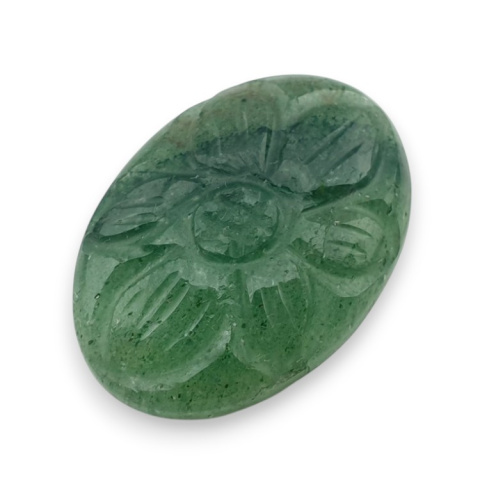 Green aventurine carved cabochon 29x20 mm no 16 Green aventurine carved cabochon 29x20 mm no 16