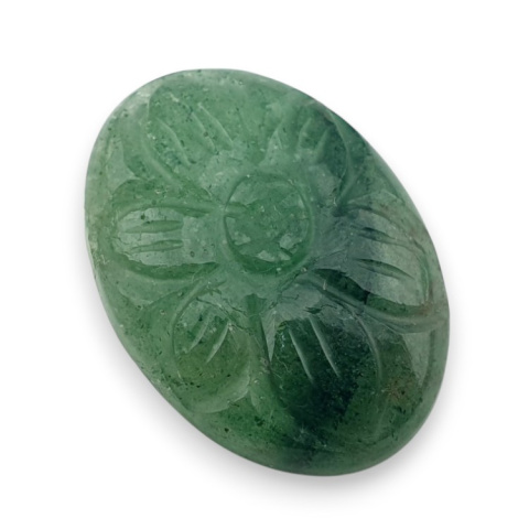 Green aventurine carved cabochon 29x20 mm no 16 Green aventurine carved cabochon 29x20 mm no 16