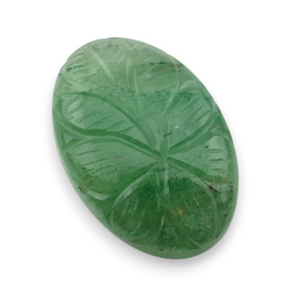 Green aventurine carved cabochon 30x20 mm no 17