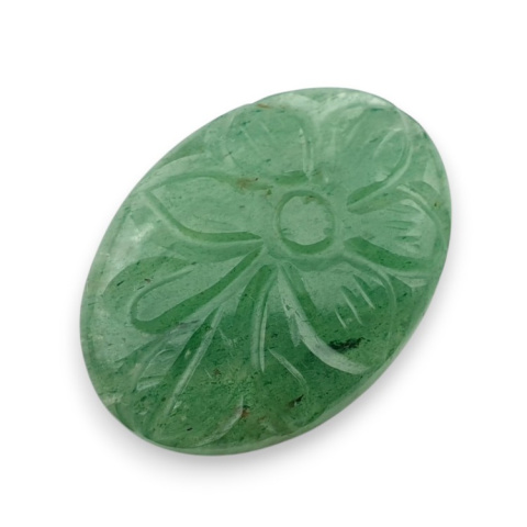 Green aventurine carved cabochon 30x21 mm no 11 Green aventurine carved cabochon 30x21 mm no 11