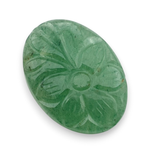 Green aventurine carved cabochon 30x21 mm no 11 Green aventurine carved cabochon 30x21 mm no 11