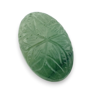 Green aventurine carved cabochon 31x20 mm no 22