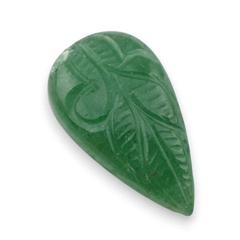 Green aventurine carved cabochon 32x18 mm no 12 Green aventurine carved cabochon 32x18 mm no 12