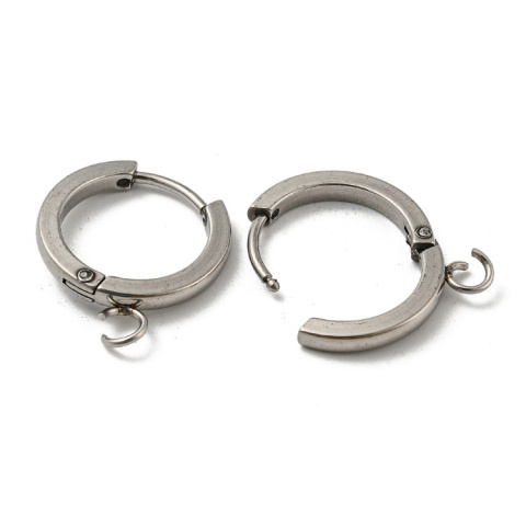 Huggie hoop earrings findings stainless steel 16x2 mm 2 pcs Huggie hoop earrings findings stainless steel 16x2 mm 2 pcs