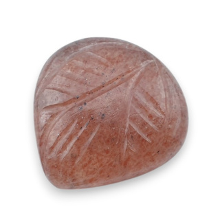 Strawberry quartz carved cabochon 19x18 mm no 13