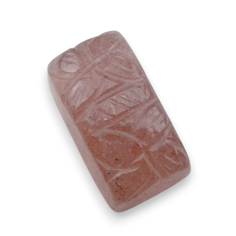 Strawberry quartz carved cabochon 20x11 mm no 10 Strawberry quartz carved cabochon 20x11 mm no 10