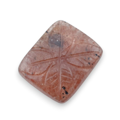 Strawberry quartz carved cabochon 20x17 mm no 72 Strawberry quartz carved cabochon 20x17 mm no 72