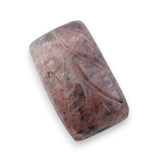 Strawberry quartz carved cabochon 21x13 mm no 11