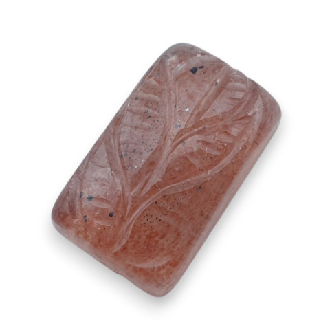 Strawberry quartz carved cabochon 21x13 mm no 67 Strawberry quartz carved cabochon 21x13 mm no 67