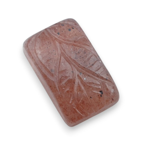 Strawberry quartz carved cabochon 21x13 mm no 67 Strawberry quartz carved cabochon 21x13 mm no 67