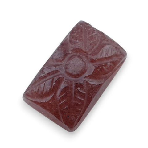 Strawberry quartz carved cabochon 21x13 mm no 9 Strawberry quartz carved cabochon 21x13 mm no 9