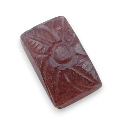 Strawberry quartz carved cabochon 21x13 mm no 9 Strawberry quartz carved cabochon 21x13 mm no 9