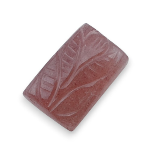 Strawberry quartz carved cabochon 21x14 mm no 30 Strawberry quartz carved cabochon 21x14 mm no 30