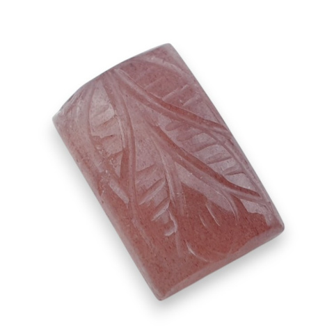 Strawberry quartz carved cabochon 21x14 mm no 30 Strawberry quartz carved cabochon 21x14 mm no 30