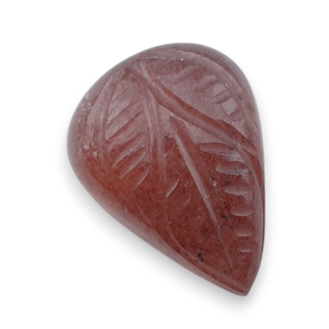 Strawberry quartz carved cabochon 21x16 mm no 74 Strawberry quartz carved cabochon 21x16 mm no 74