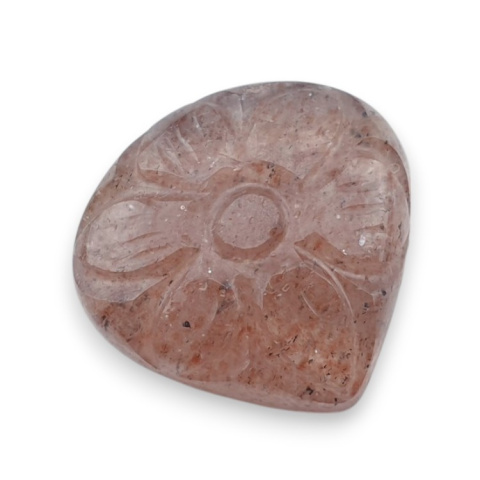Strawberry quartz carved cabochon 21x20 mm no 46 Strawberry quartz carved cabochon 21x20 mm no 46