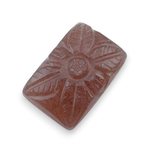 Strawberry quartz carved cabochon 22x15 mm no 6 Strawberry quartz carved cabochon 22x15 mm no 6