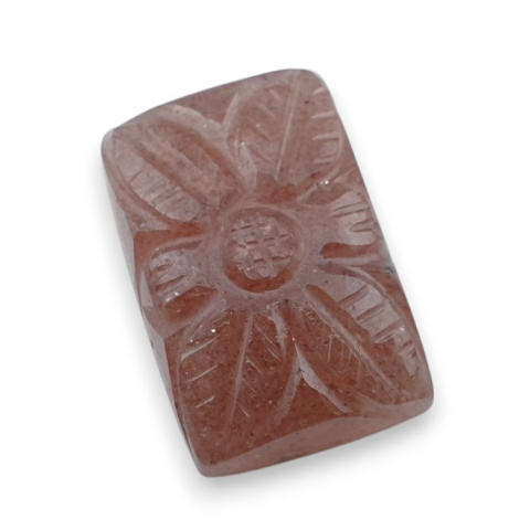 Strawberry quartz carved cabochon 22x15 mm no 6 Strawberry quartz carved cabochon 22x15 mm no 6