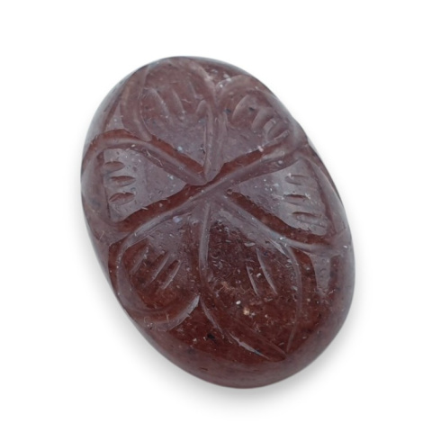 Strawberry quartz carved cabochon 22x16 mm no 32 Strawberry quartz carved cabochon 22x16 mm no 32