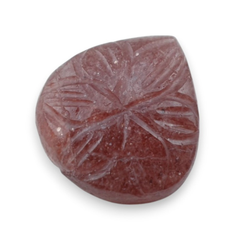 Strawberry quartz carved cabochon 22x21 mm no 38 Strawberry quartz carved cabochon 22x21 mm no 38