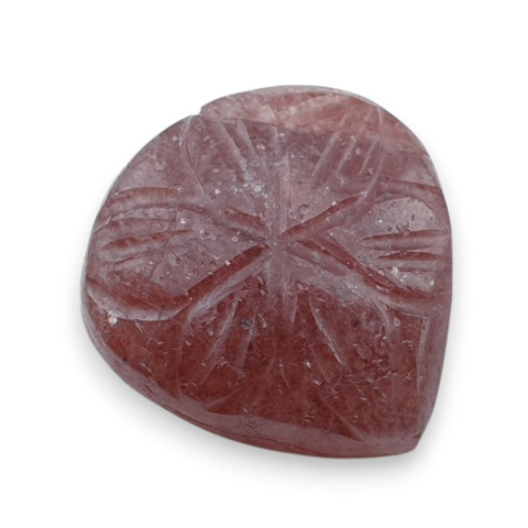 Strawberry quartz carved cabochon 22x21 mm no 38 Strawberry quartz carved cabochon 22x21 mm no 38