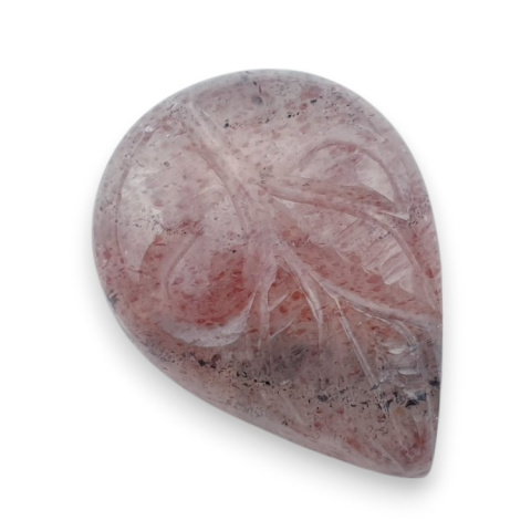 Strawberry quartz carved cabochon 23x17 mm no 81 Strawberry quartz carved cabochon 23x17 mm no 81