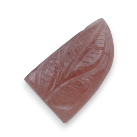 Strawberry quartz carved cabochon 24x14 mm no 34 Strawberry quartz carved cabochon 24x14 mm no 34