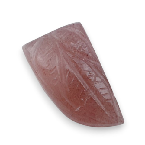 Strawberry quartz carved cabochon 24x14 mm no 34 Strawberry quartz carved cabochon 24x14 mm no 34